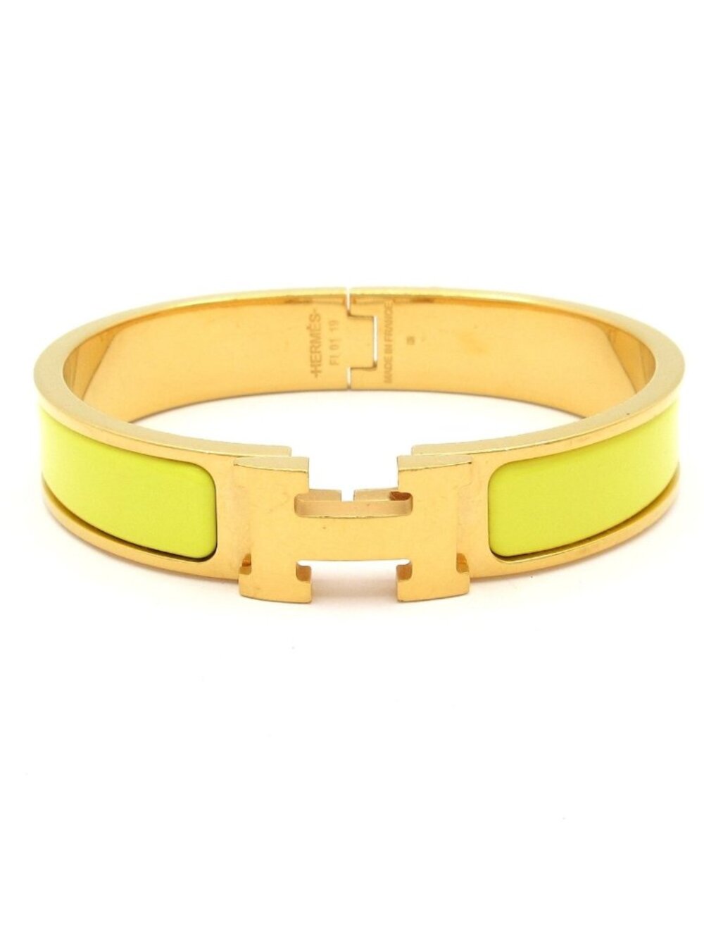 Hermes Bangle Clic Clac Gold Yellow Bracelet